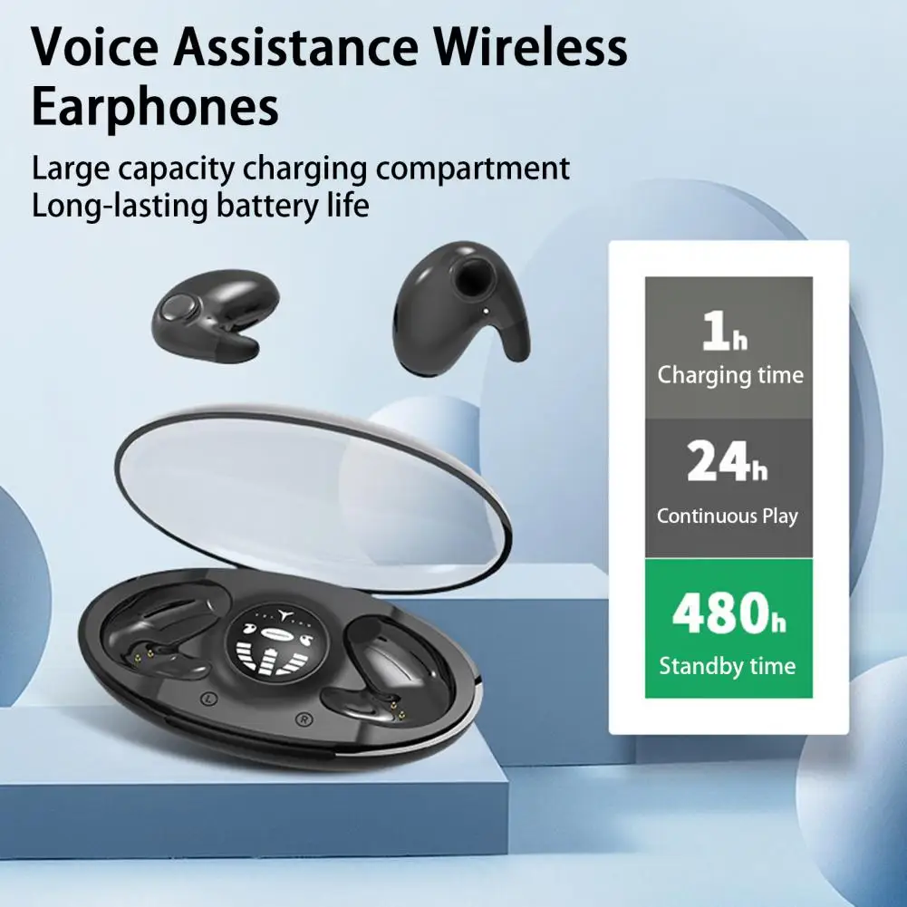 Sweatproof  Smart Voice Assistance Wireless Earphones 5.3 Chip Wireless Earphones Surround Sound   Phone Accessory