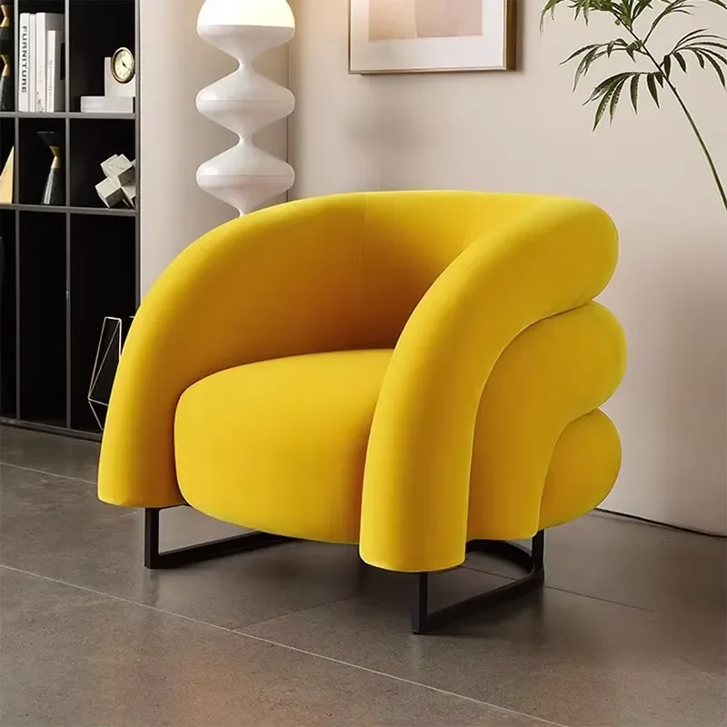 Liyu Office Coffee Furniture Swivel Couch Armchair Modern Fabric Hotel Living Room Sofa Set