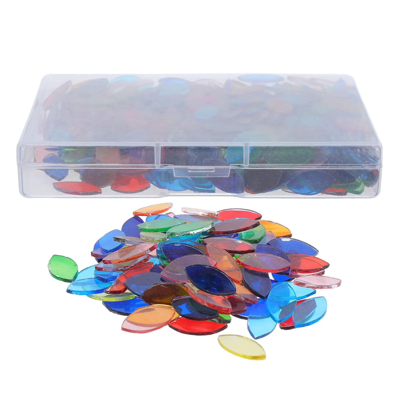 

443 шт. Стеклянная мозаичная плитка в форме листьев, плоские цветные элементы для поделок, домашнего декора, художественных проектов, красочная мозаика из витражного стекла