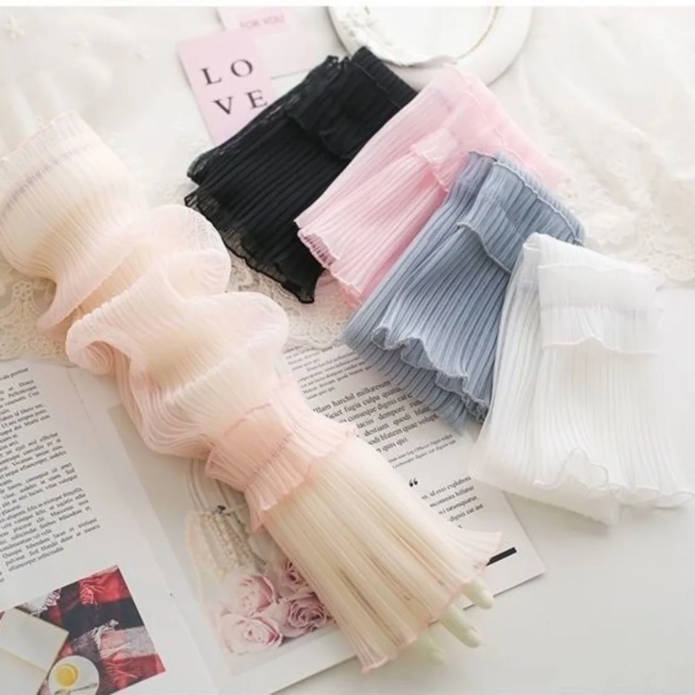 Nuevas mangas de encaje de hielo Anti-UV transpirable protector solar mangas de brazo antideslizante muy elástico guante de brazo largo verano
