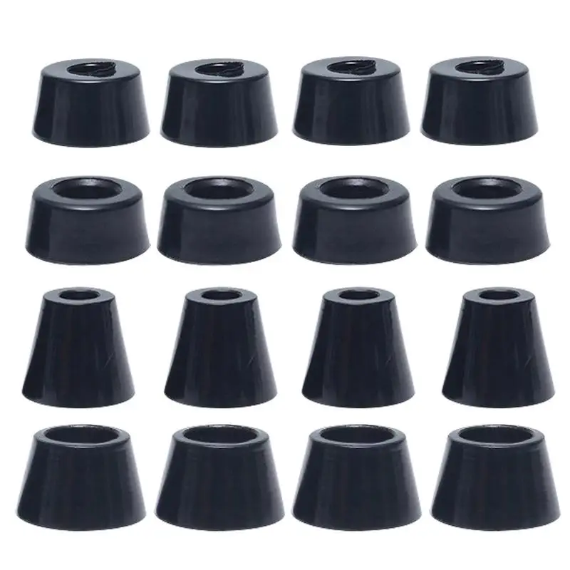 4pcs Anti Slip Furniture Legs Feet Black Speaker Cabinet Bed Table Box Conical Shock Pad Floor Protector Furniture Parts