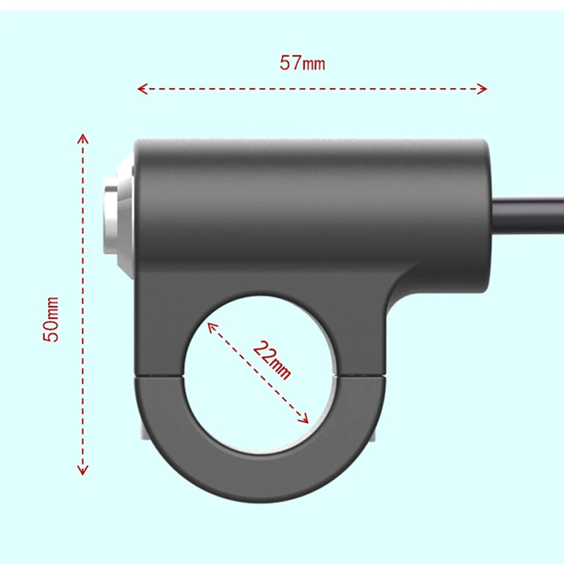 7/8in Motorcycle Handlebar Control Switch Headlight Fog Light Power ON OFF Start Stop Button for ATV Sport Dirt Electric Bike