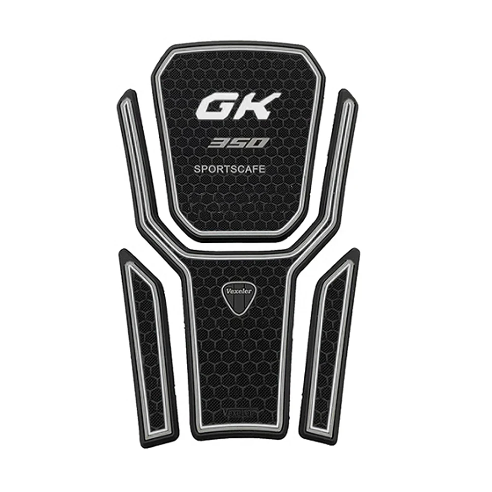 Motorcycle For ZONTES GK 350 GK350 Fuel Tank Sticker Side Decal Protector Traction Pad Cover Decoration Rubber Sets