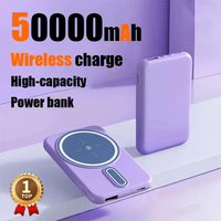 50000mAh Wireless Power Bank Ultra-Thin Magnetic Portable Charger 22.5W PD Fast Charging Compatible with iPhone Samsung