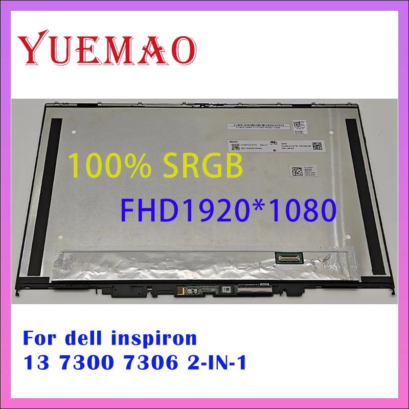 Imagem -04 - Conjunto do Digitalizador da Tela Lcd de Toque Substituição da Exposição Dell Inspiron 7300 7306 2-em1 P124g P124g001 P125g P125g002 13.3
