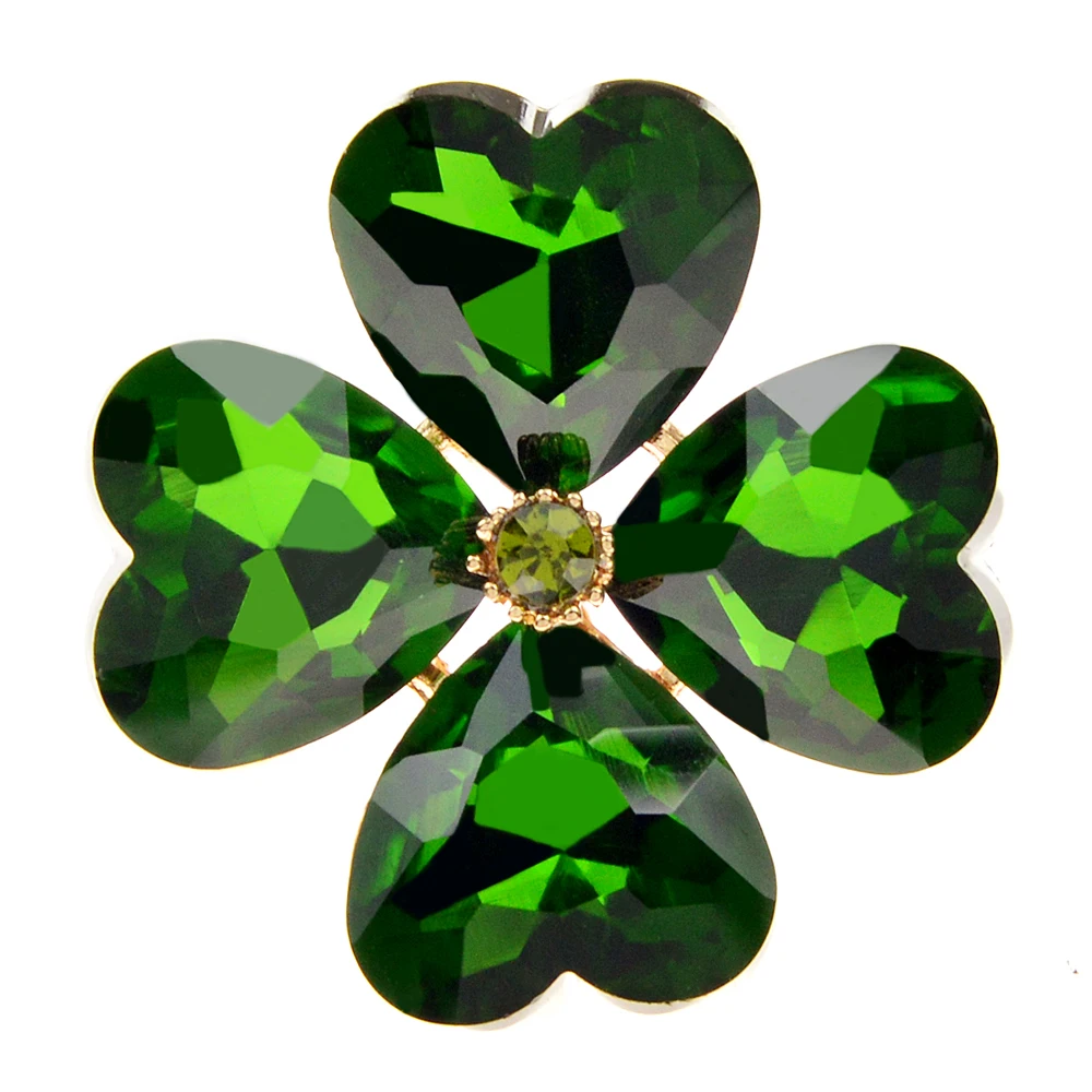 CINDY XIANG Crystal Clover Brooches For Women And Men Lucky Pin 3 Colors Available Fashion Jewelry Wedding Good Bless Jewelry