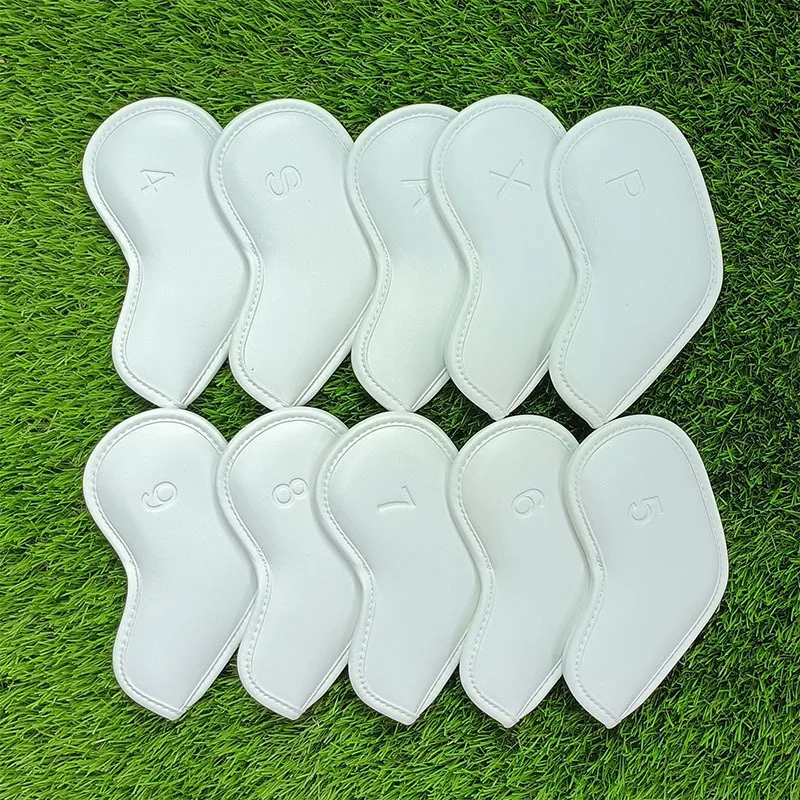 Sale 9/10Pcs Portable PU Waterproof Golf Club Iron HeadCovers Protector Golfs Head Cover Set Golf Putter Covers Golf Accessories