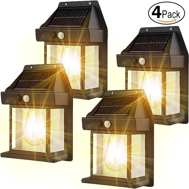 Solarna wolframowa lampka nocna Inteligentny czujnik ruchu Kinkiet 3 tryby oświetlenia Wodoodporna latarnia do dekoracji ogrodu na dziedzińcu