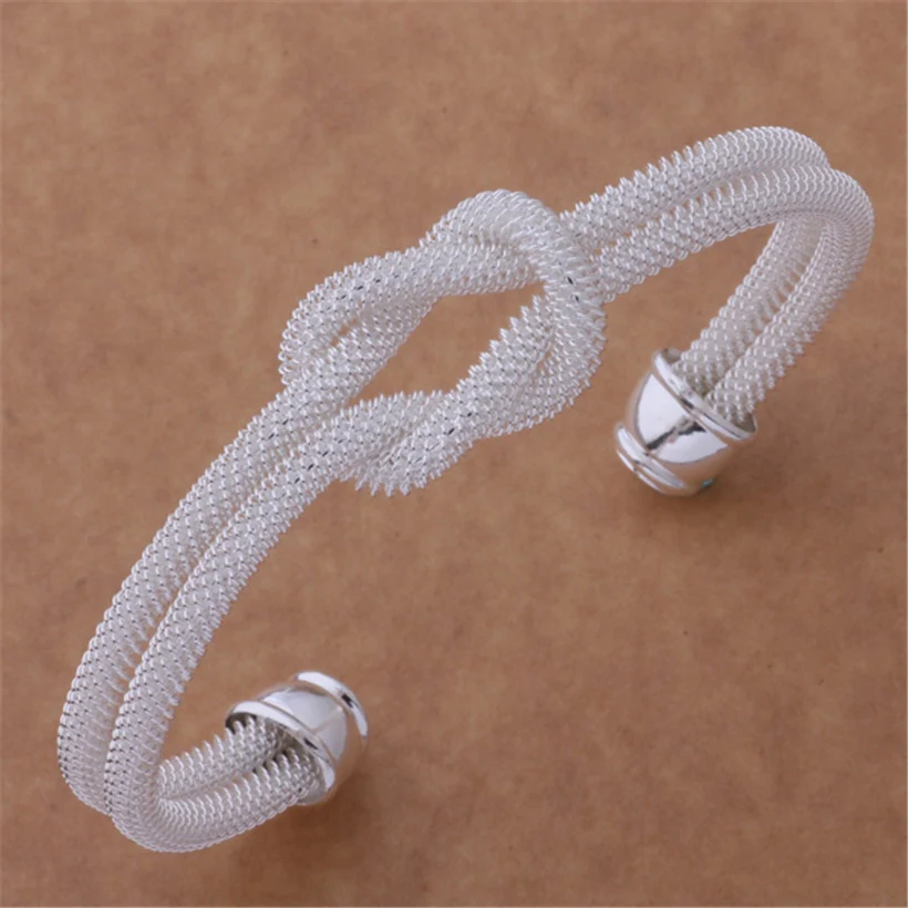 Fashion Cute Special High Quality 925 Sterling Silver Jewelry Noble Charm Women Bangle Bracelet Jewelry Classic Style B091