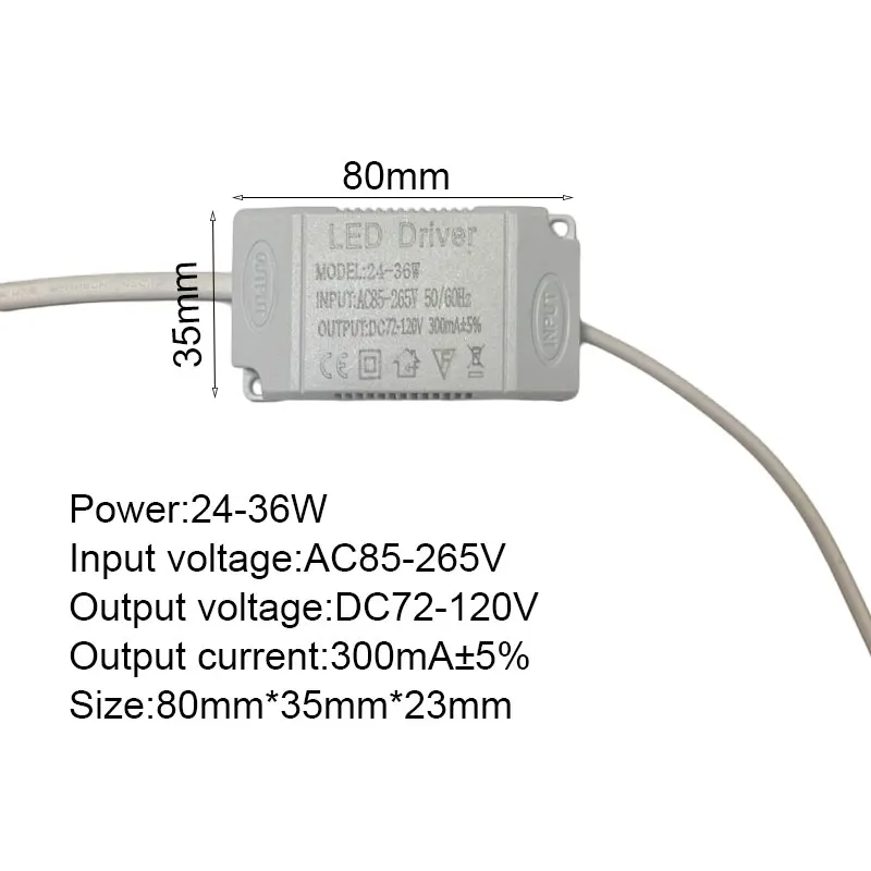 LED 定電流ドライバ AC85-265V 1-3W 4-7W 8-12W 12-18W 18-24W 24-36W 電源アダプタ変圧器パネルライト用