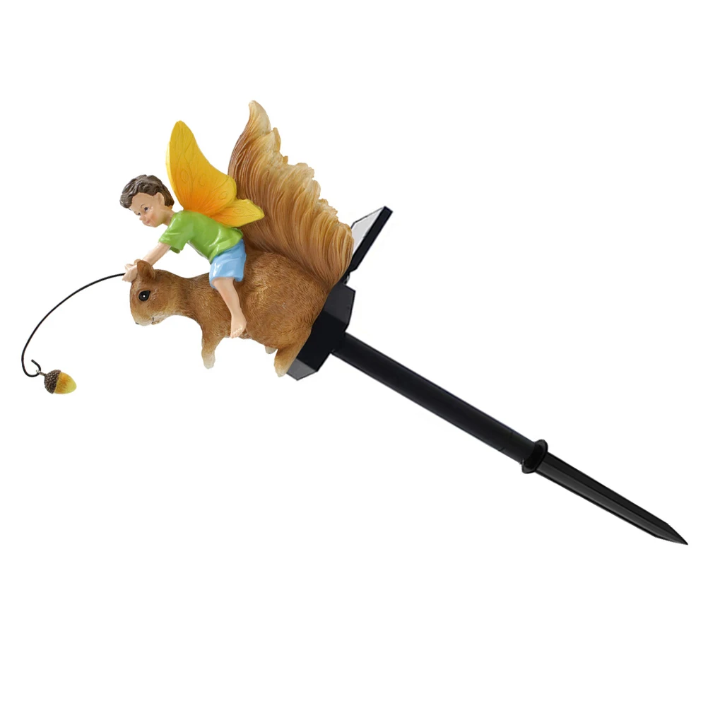 

Solar Squirrel Solar Squirrel For Garden Light Resin Garden Decor Stake Waterproof LED Outdoor Lighting Landscape Ornament