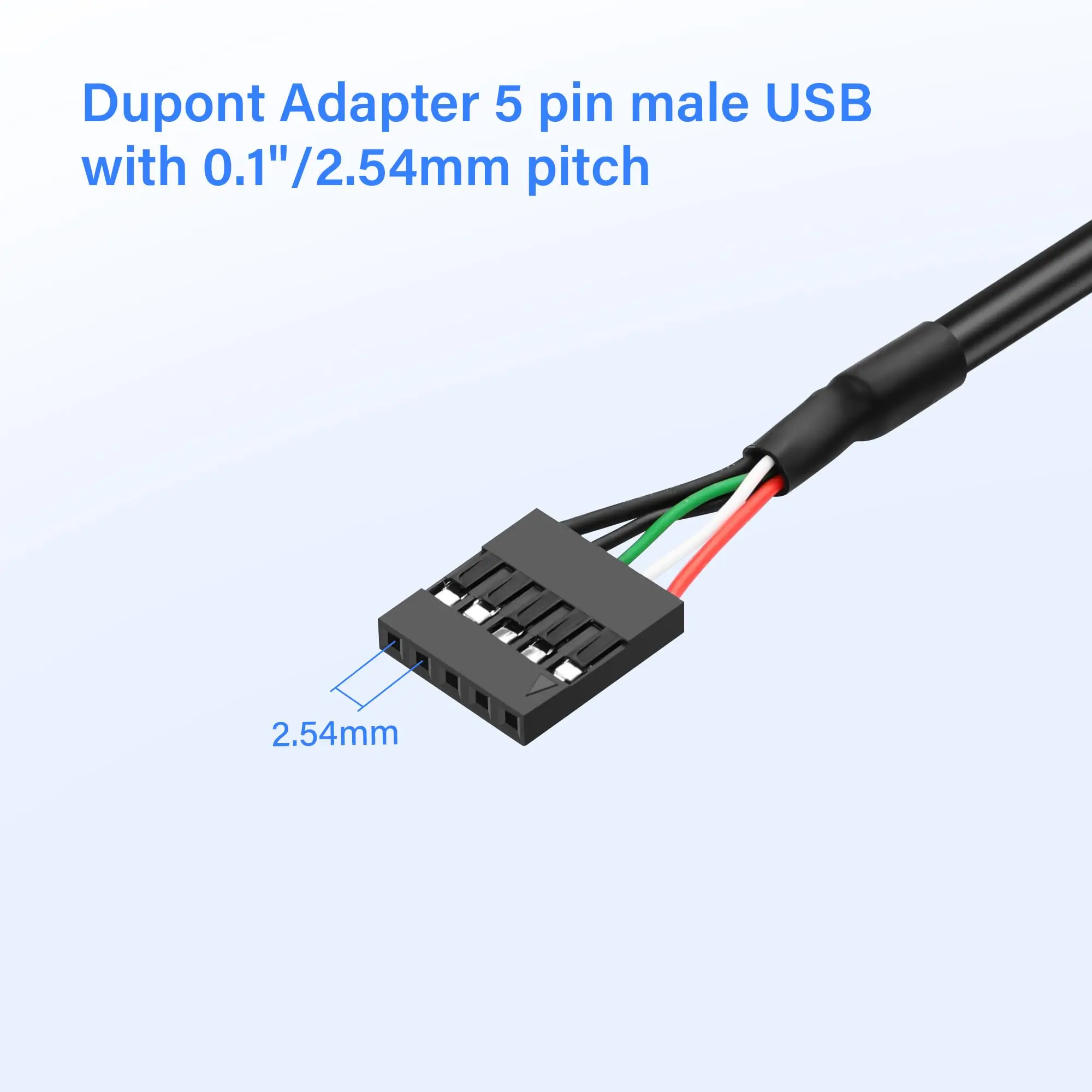 1pc 50cm Mini USB 5 Pin Buchse auf Dupont 5 Pin Buchse 2,54mm USB Header PCB Motherboard Adapter verlängert Kabel