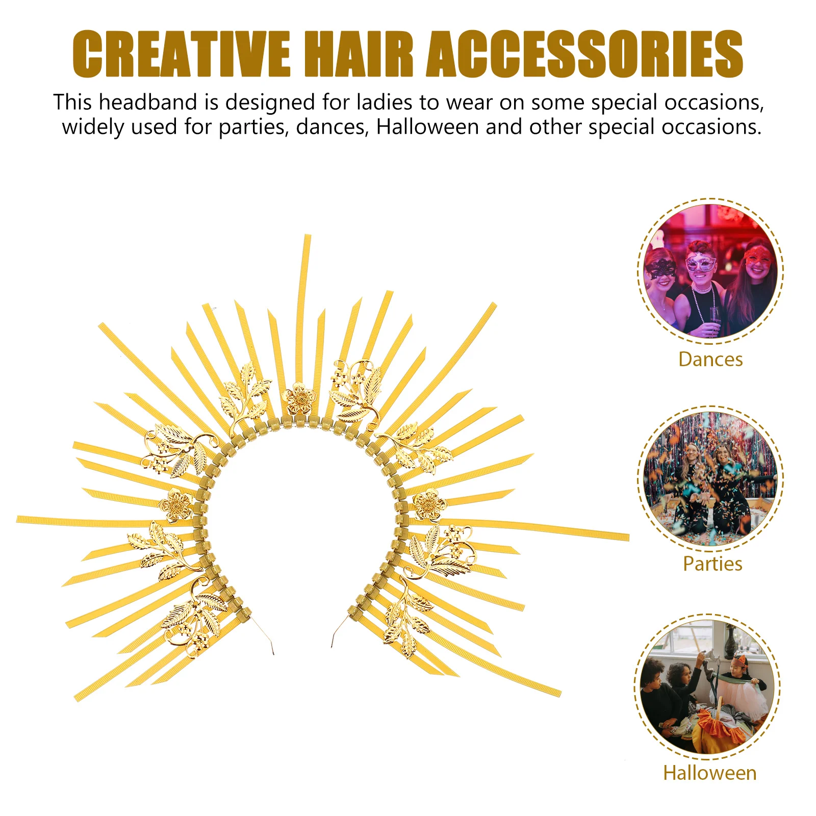 

Gothic Hair Hoop Lady Headb Black Plastic Lightweight Comfortable Party Photo Prop Halloween Engagement Accessories