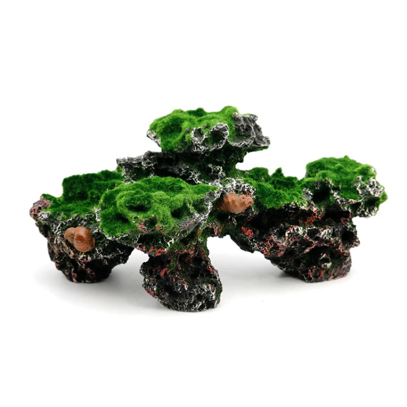 

1Pc Aquarium Coral Reef Rock Fish Tank Decoration Through Island Pass Ornament S/L