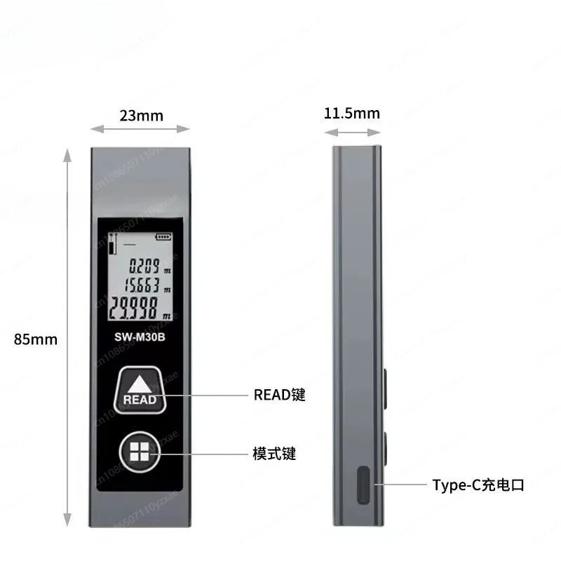 SW-M30A SW-M30B Mini Rangefinder Laser Distance Meter Digital Range Finder Electronic Ruler  laser Measuring Tool