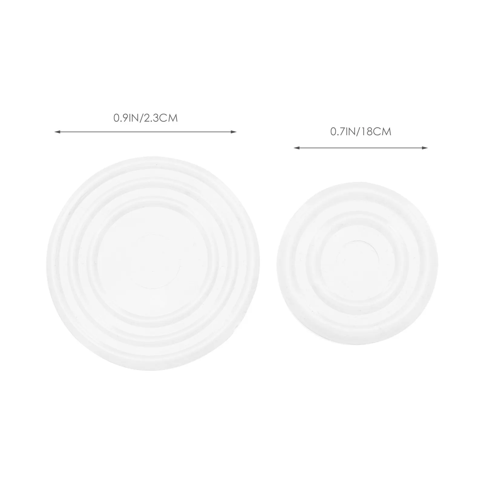50Pcs Anti-Slip Silicone Furniture Bumper Pads Transparent Soft Cushions for Glass Table Countertop Protection Clear Round Pad