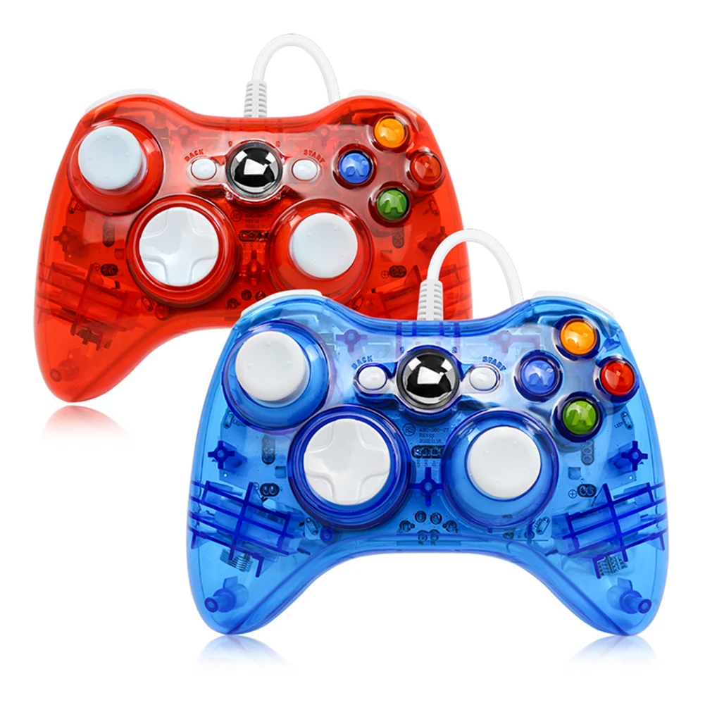 

USB Wired Gaming Controller Double Shock Joypad Gamepad High Sensitivity Button High-Precision Joystick for Microsoft Xbox 360