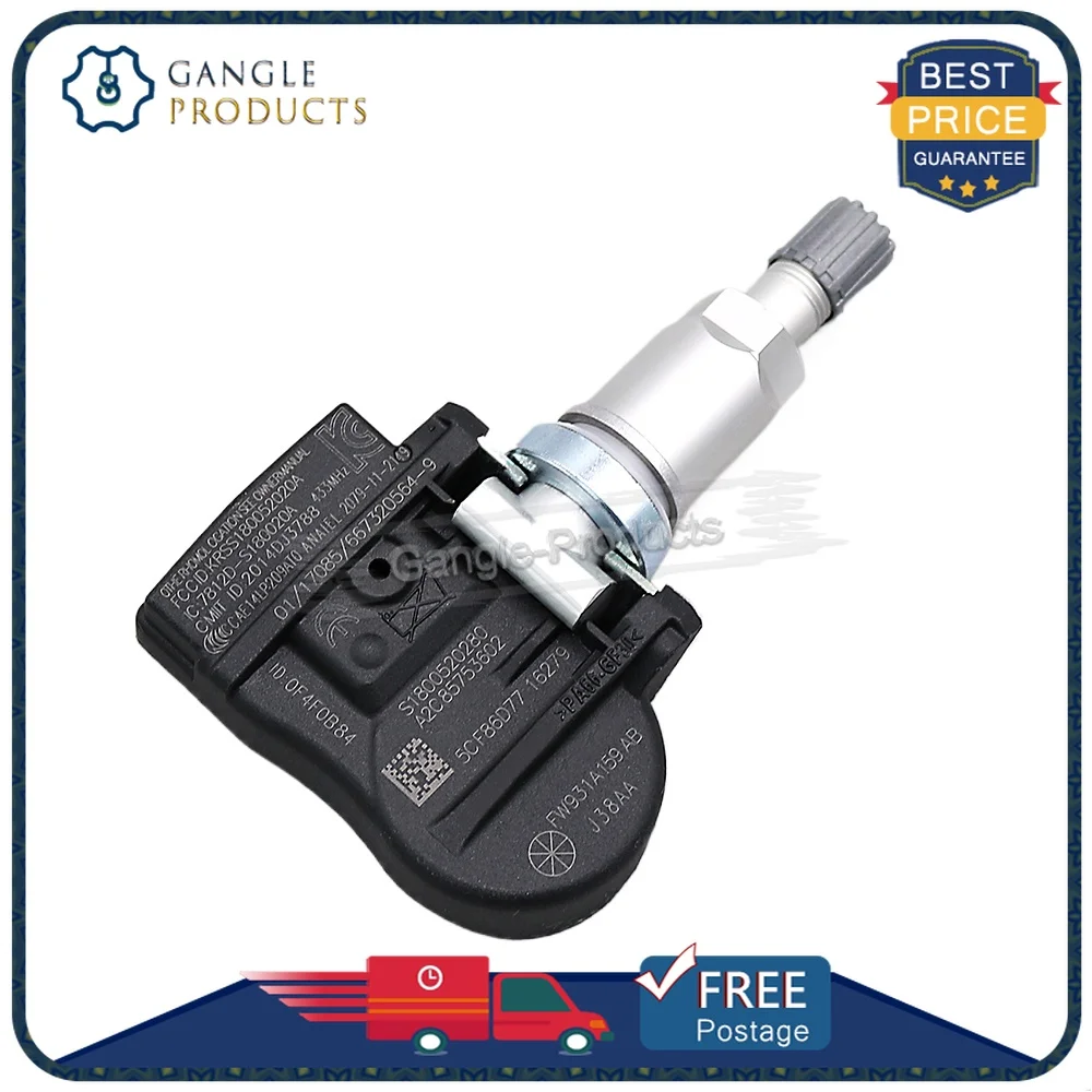 Sistema de pressão dos pneus Peugeot FW931A159AB Sensor TPMS Peugeot 208 307 407 408 1007 2008 3008 Citroen C4 C5 C6 C8, 433MHz, 1 4pcs