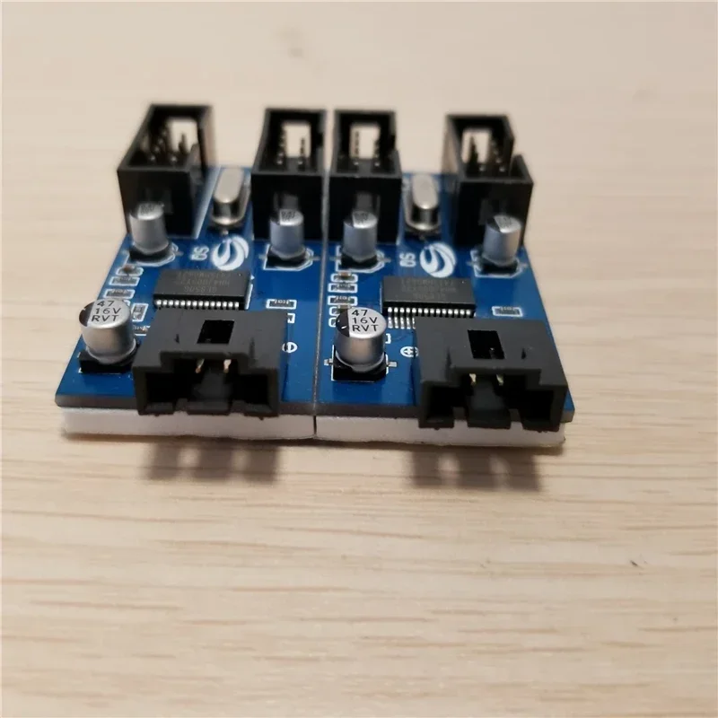 Placa-mãe usb 2.0 9pin 1 a 4 divisor extensão pcb chipset caso para computador interno reforçada extensor