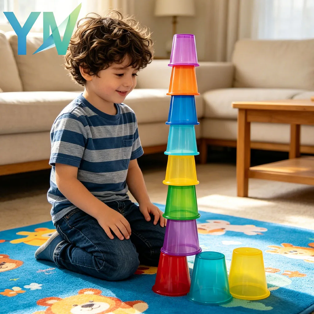 Kindergarten Interactive Cup Stacking Game for Kids Logic Thinking Speed Training Competitive Educational Stacking Cups