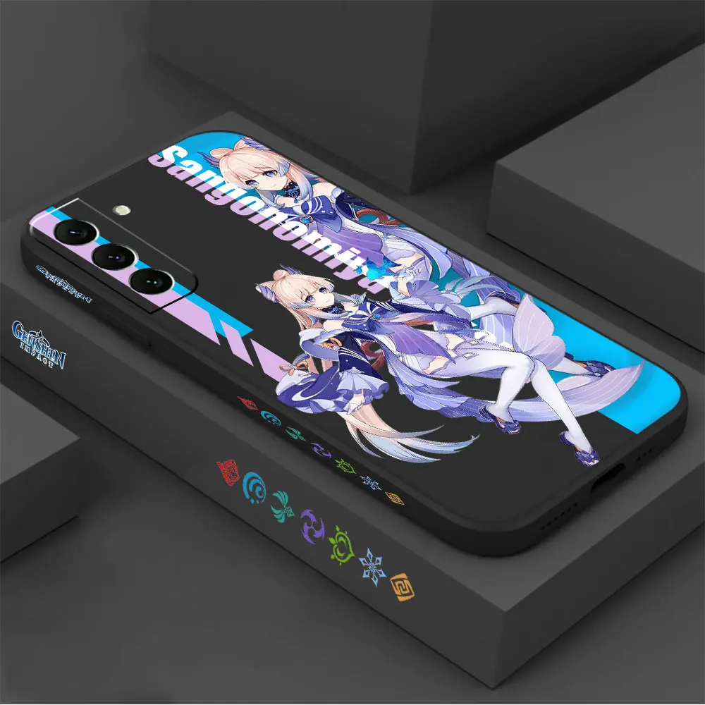 Genshin Impact Ganyu Sangonomiya Kokomi Case For Samsung Galaxy S24 S23 S22 S21 S20 Ultra FE 5G S11 S11E S10 10E S9 Plus Cover