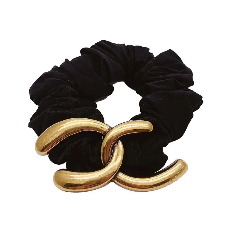 Warm Color Cute And Sweet French Large Intestine Circle Ponytail Hair Ring Hair Ties Hair Accessories Head Bands For Women