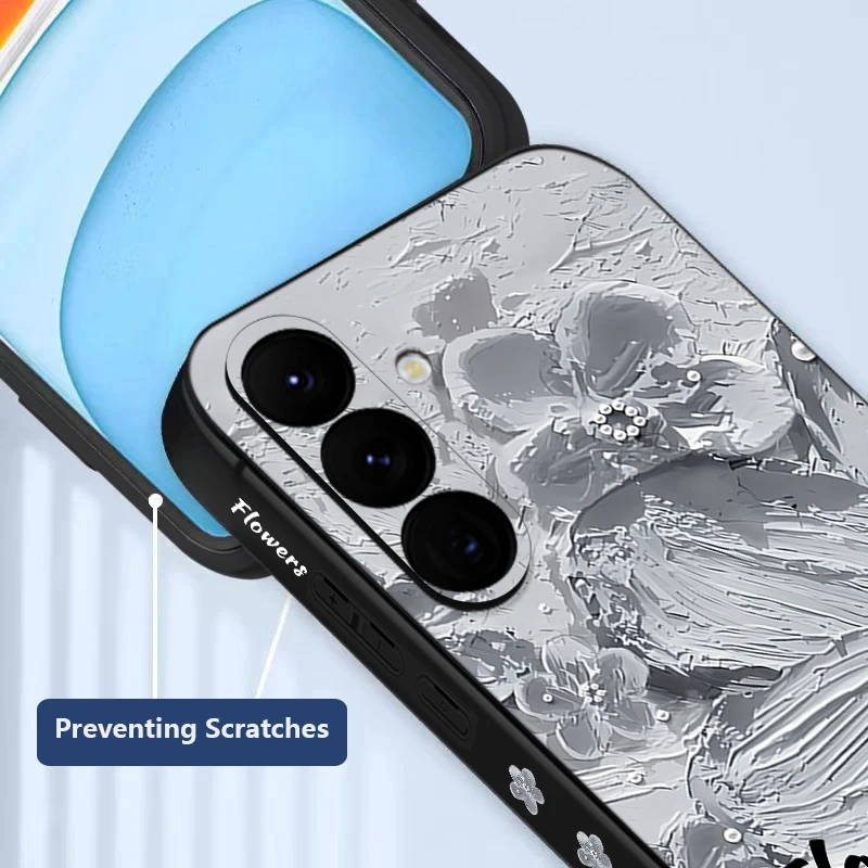 Blossomed Flower Lanyard Case For Samsung Galaxy A55 A56 A54 5G A35 A25 A15 A53 A34 A14 S20 S21 FE S22 S23 S24 S25 Ultra Capa