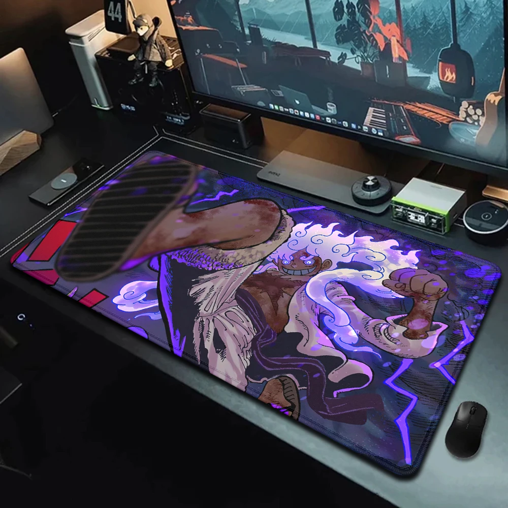 Anime Mouse Pad Luffy Gear5 Vivid Colorful ONE-PIECE Gaming Mousepad XXL Computer Accessories 400x900 Soft Large Desk Mat image 3
