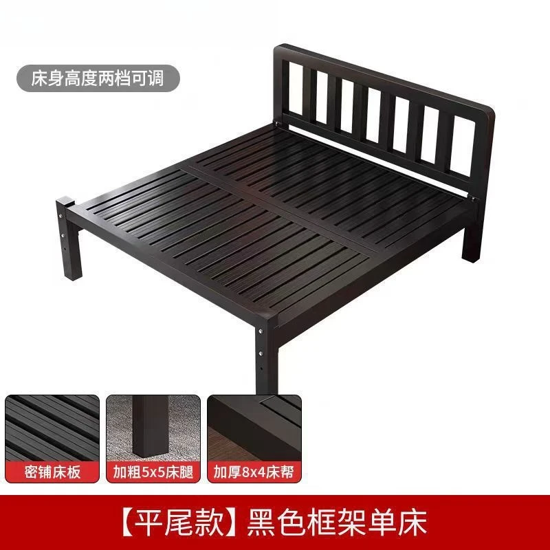 Wrought iron bed 1.5 meters single iron frame bed stainless steel bold thickened 1.8 meters rental room bed and breakfast apartm