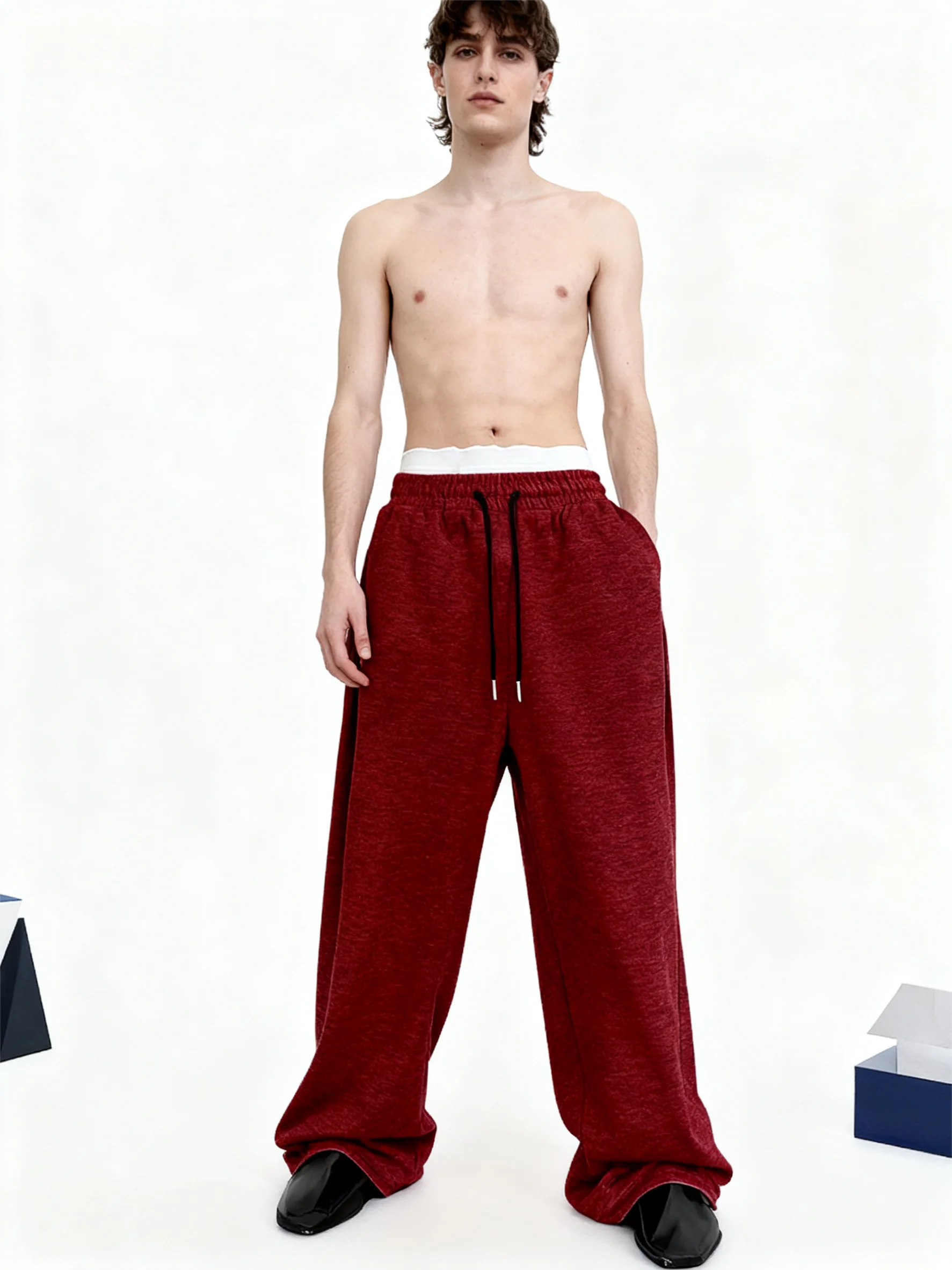 

Men's Sports Pants Autumn Winter Male Solid Color Loose Fitting Leggings Running Training Casual Pants Fashion Straight Trousers