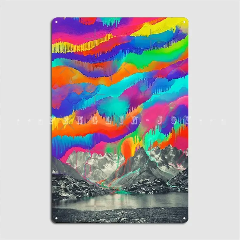 Skyfall Melting Northern Lights Metal Plaque Poster Wall Mural Garage Club Create Plaques Tin Sign Poster