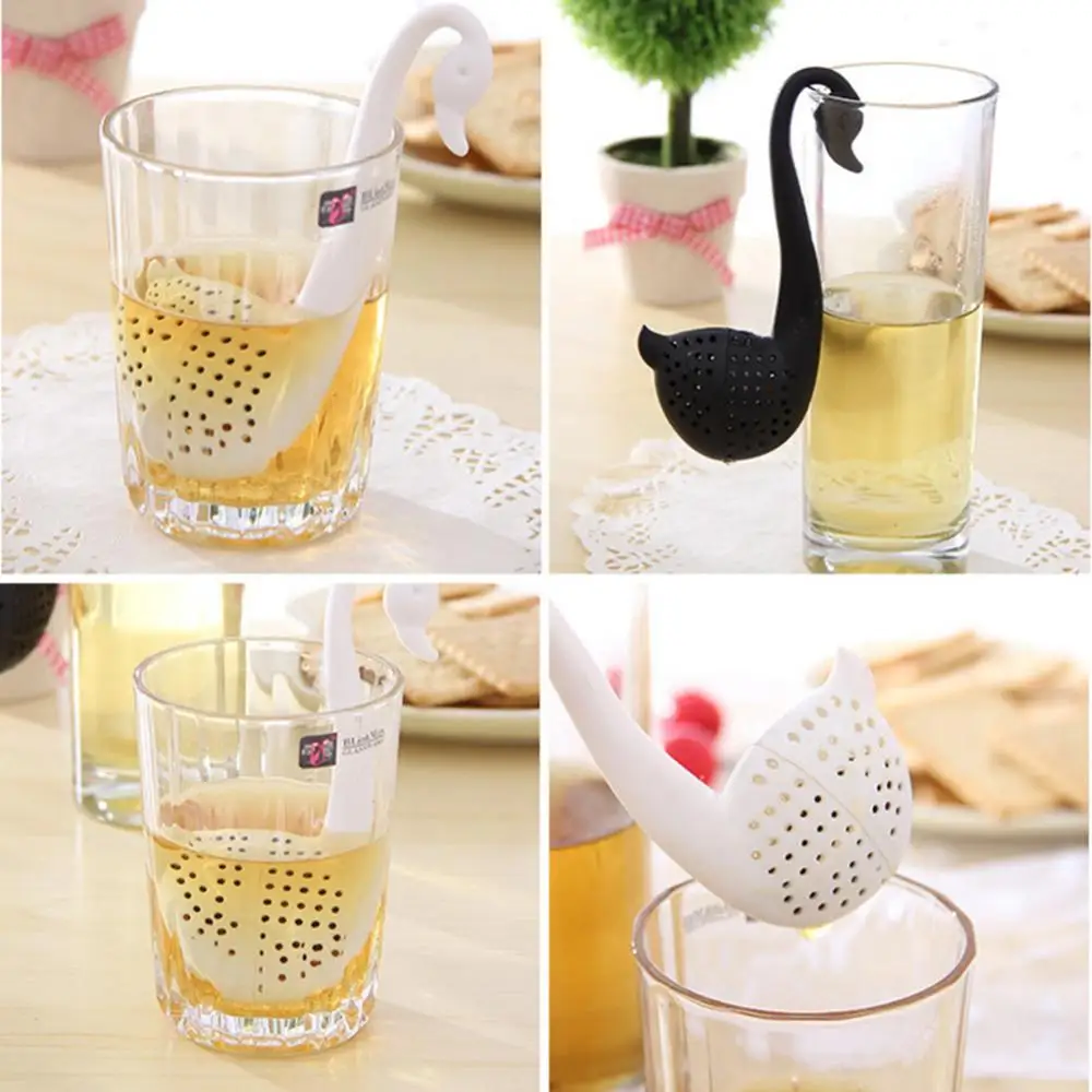 Tea Infuser Durable Kitchen Accessories Strainer Safe Diffuser Filter Tool Silicone Food-grade Swan Hangs Separator Teaware Tool