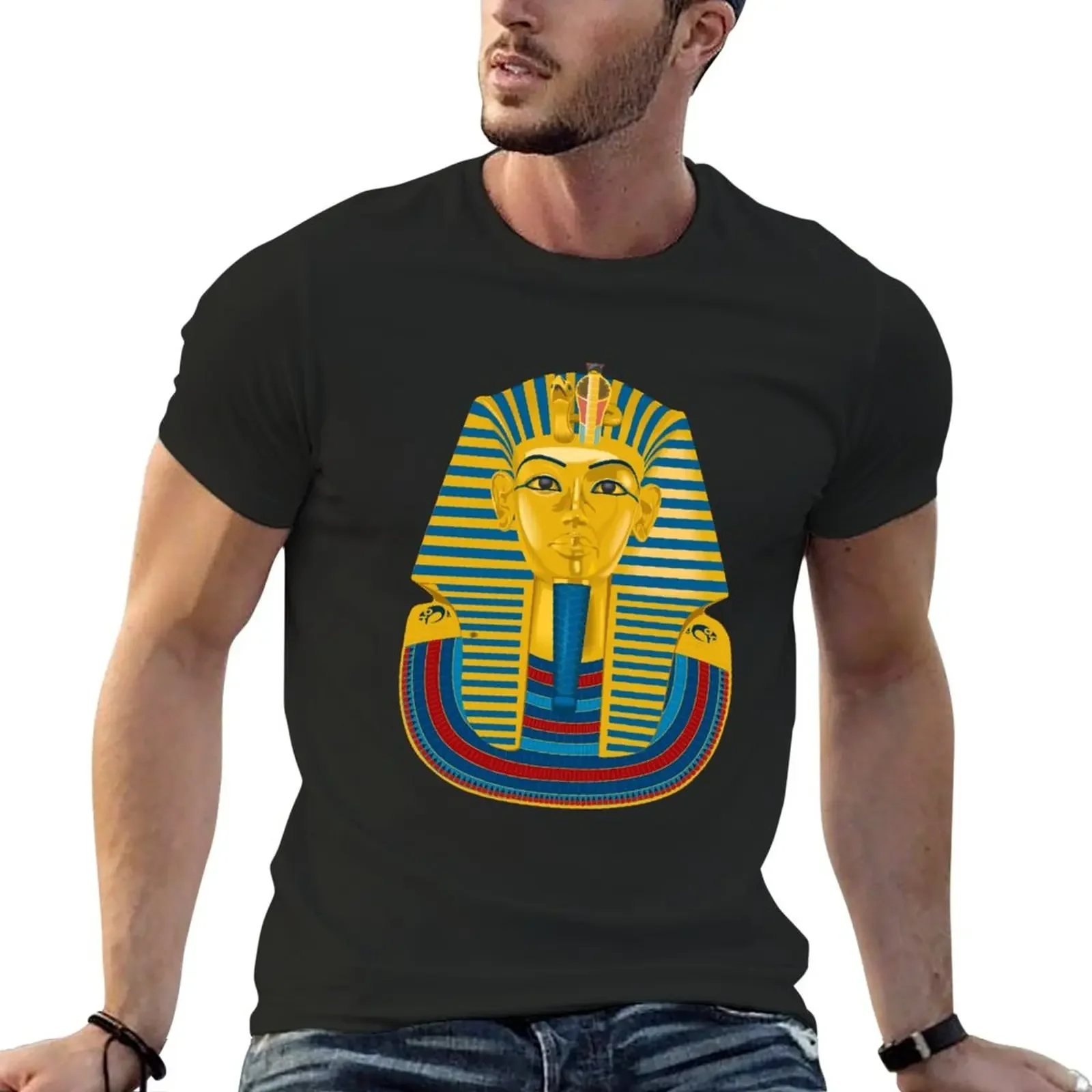 

King Tut Mask T-Shirt quick drying new edition aesthetic clothes Short sleeve tee T-shirts for men cotton