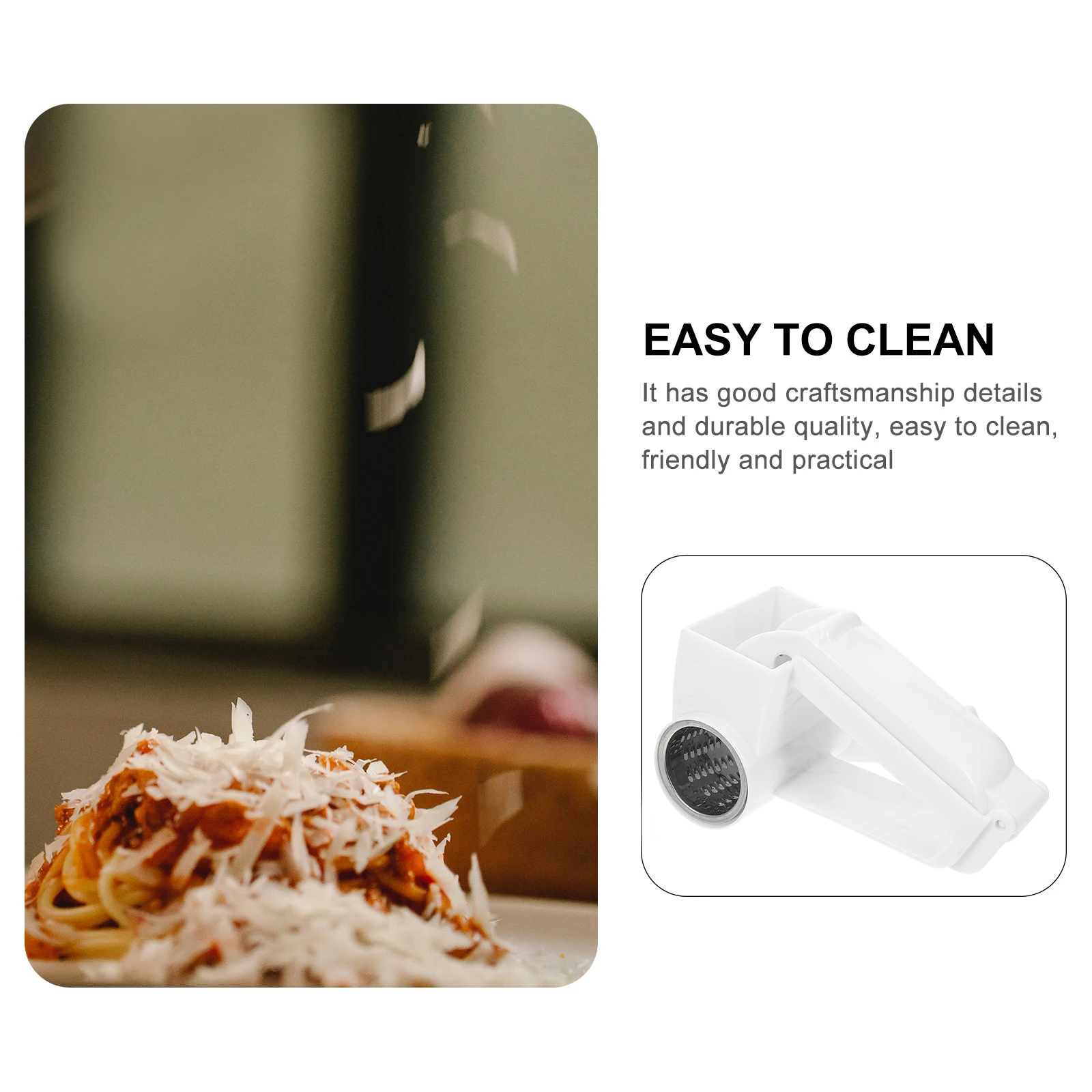 

Rotary Cheese Grater Shaver Vegetable White Meat Shredder Potato Drum Food Safe Stainless Steel Kitchen Tool Gift