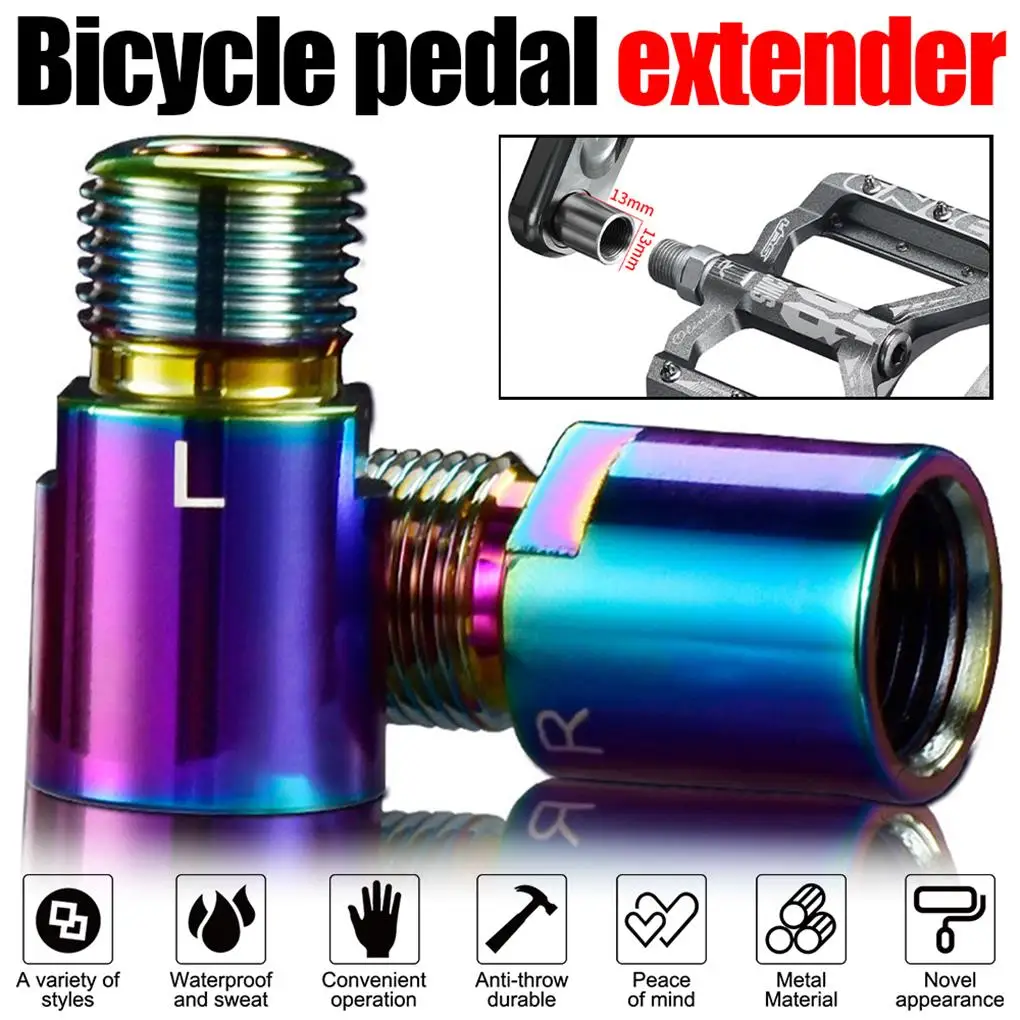 1 Pair Bike Pedal Extender Upgrading Anti-rust Anti-corrosive Spacer