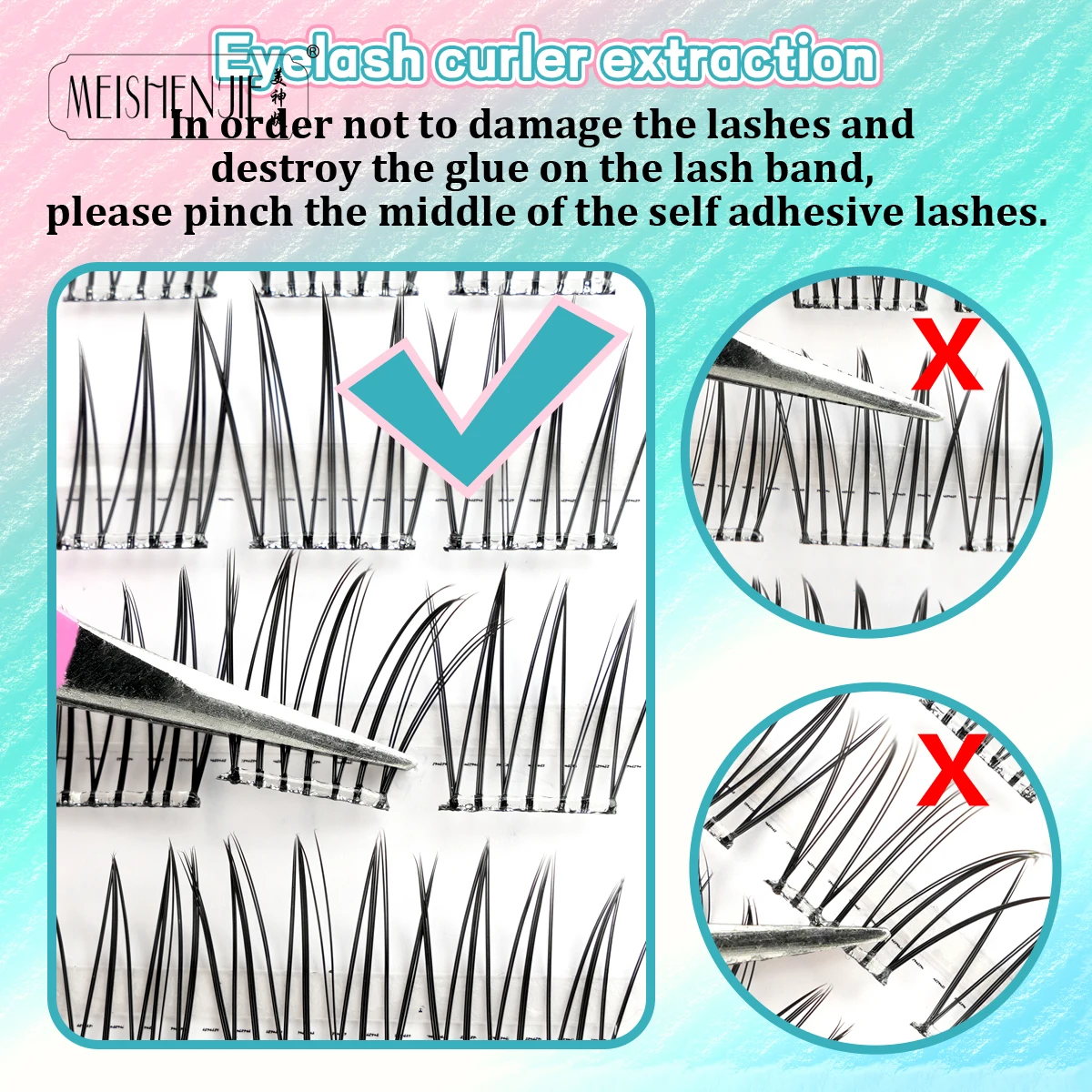 رموش ذاتية اللصق رموش عنقودية لا غراء رموش فردية مجموعات رموش ناعمة قابلة لإعادة الاستخدام أدوات ماكياج فو Cils maquillaje