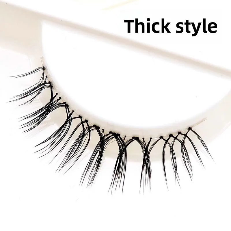 Korean Girl Groups False Eyelashes Mink Lashes Natural Simulation Whole Little Devil Single Cluster Eyelashes Makeup Reusable