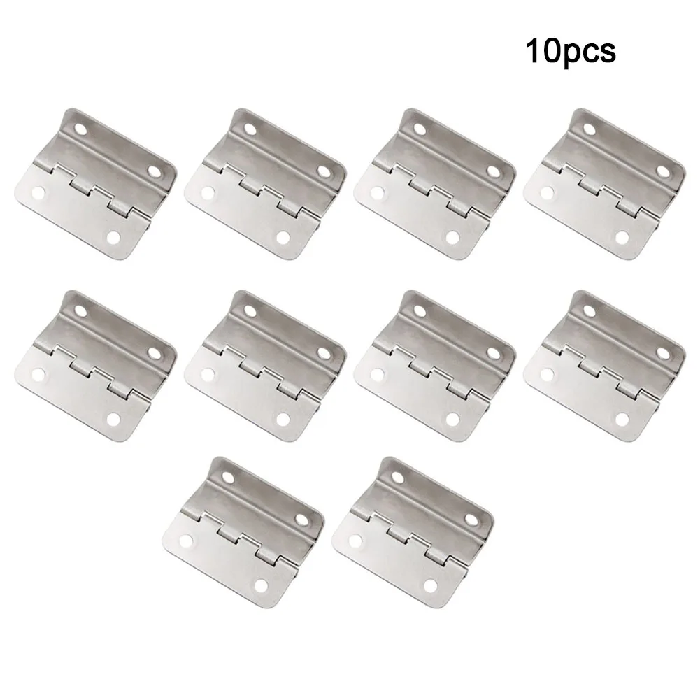 10pcs Wooden Box Hinges Tri-Fold Right Angle Connecting Fixings 4-Hole Hinge 24mm For Storage Box Case Hardware Accessories