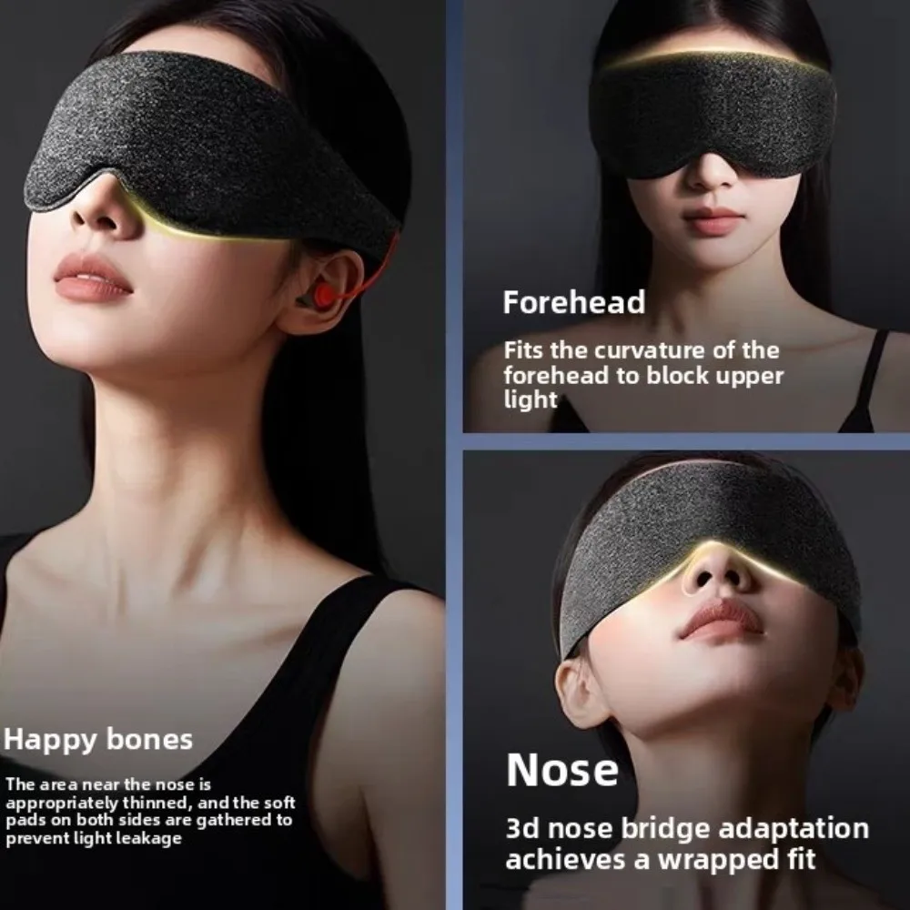 

Soft Sleep Eyemask with Earplugs Sound Insulation Sleep Tool 3D Eye Covers Blindfold Adjustable Light Blocking Sleeping Masks