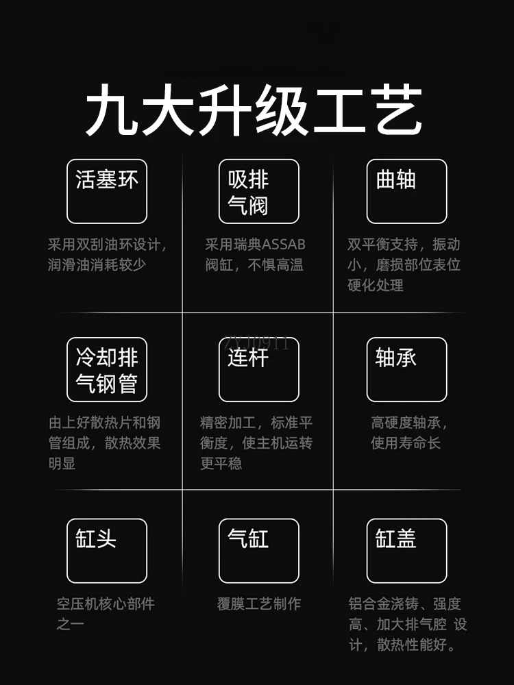 ضاغط هواء بحزام 380 فولت من الدرجة الصناعية مضخة هواء كبيرة ضاغط هواء منفاخ عالي الضغط 220 فولت