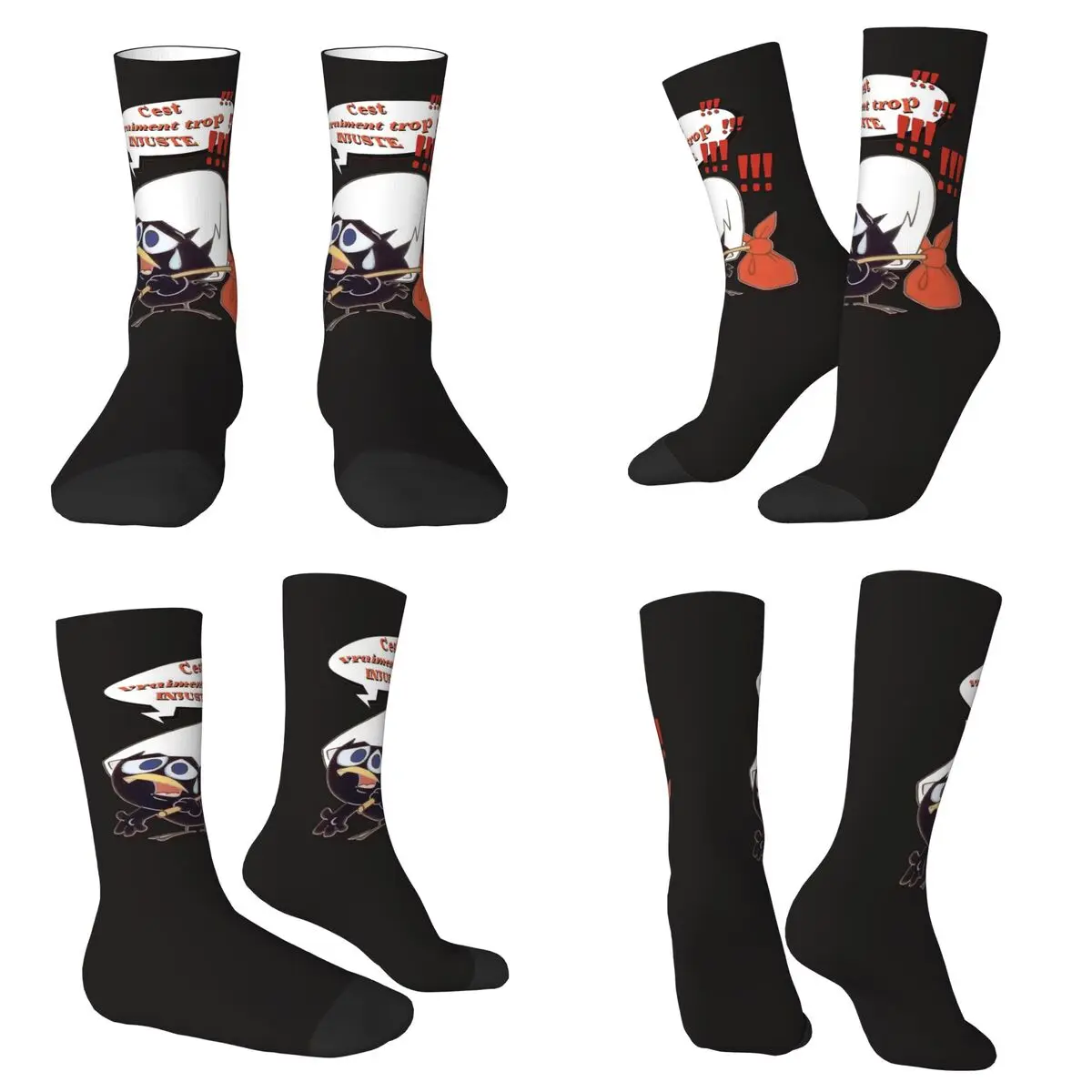 

Носки Calimero Cartoon Its An Injustice, супермягкие носки в стиле Харадзюку, всесезонные длинные носки для мужчин и женщин, подарки на день Святого Валентина