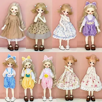 Oyuncak bebek giysileri elbiseler 30cm bebek gündelik giyim prenses etek pantolon 1/6 BJD bebek DIY aksesuarları çocuk oyuncakları hiçbir bebek hiçbir ayakkabı