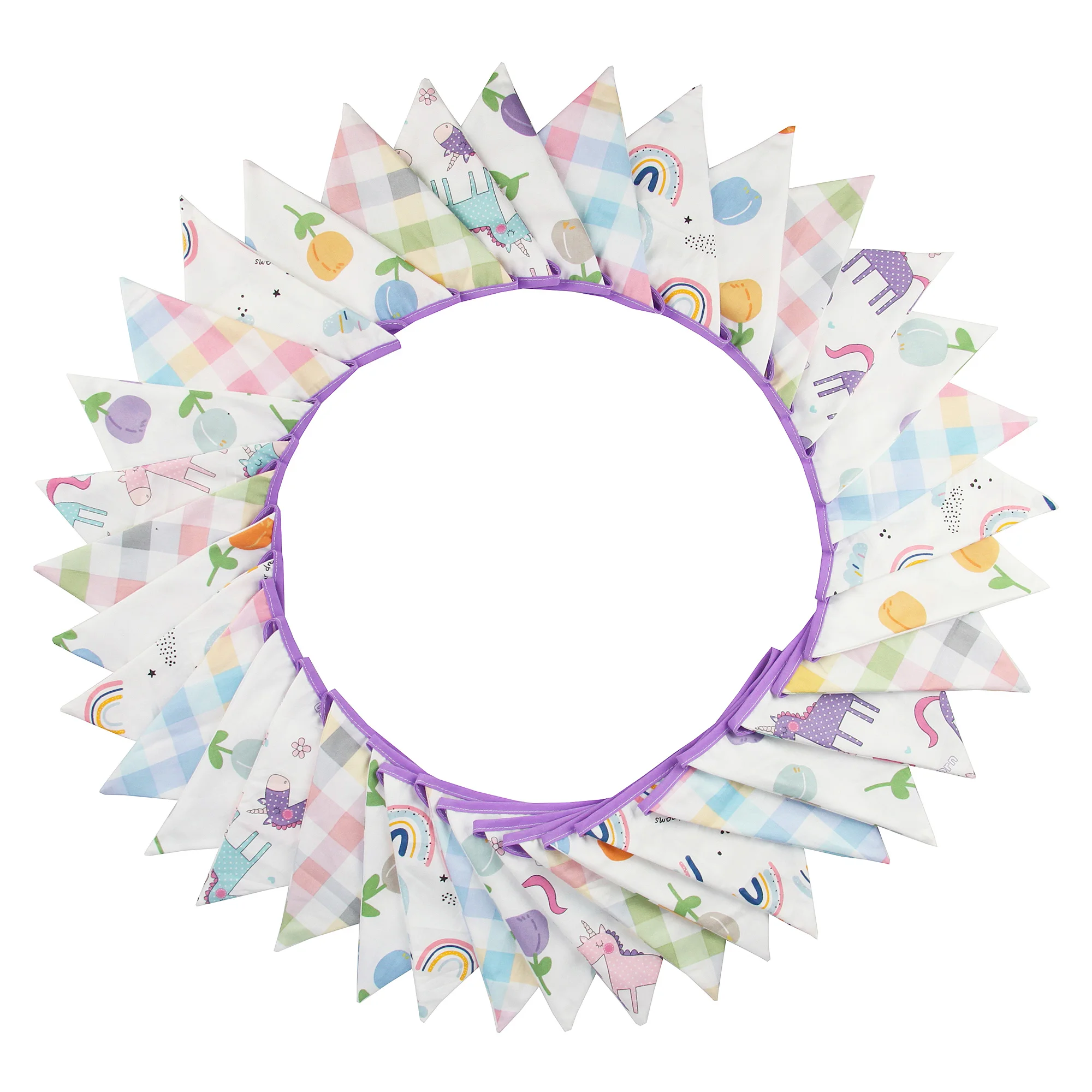 Neue 10 mt 36 fahnen Weiß Baumwolle Spitze Stoff Bunting Flags Hochzeit Party Dekoration Banner Hause Braut Dusche Bunting Garland – Detail 20
