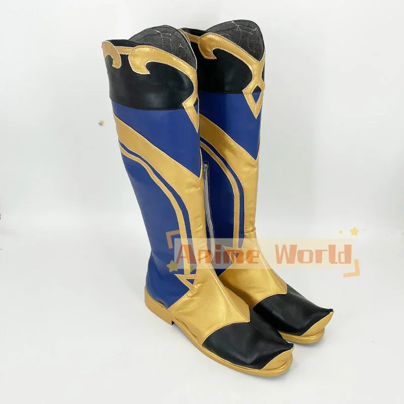 Genshin Impact Kaeya Sailwind Shadow nuevos zapatos de piel botas de Cosplay botas de Carnaval de Halloween hechas a medida