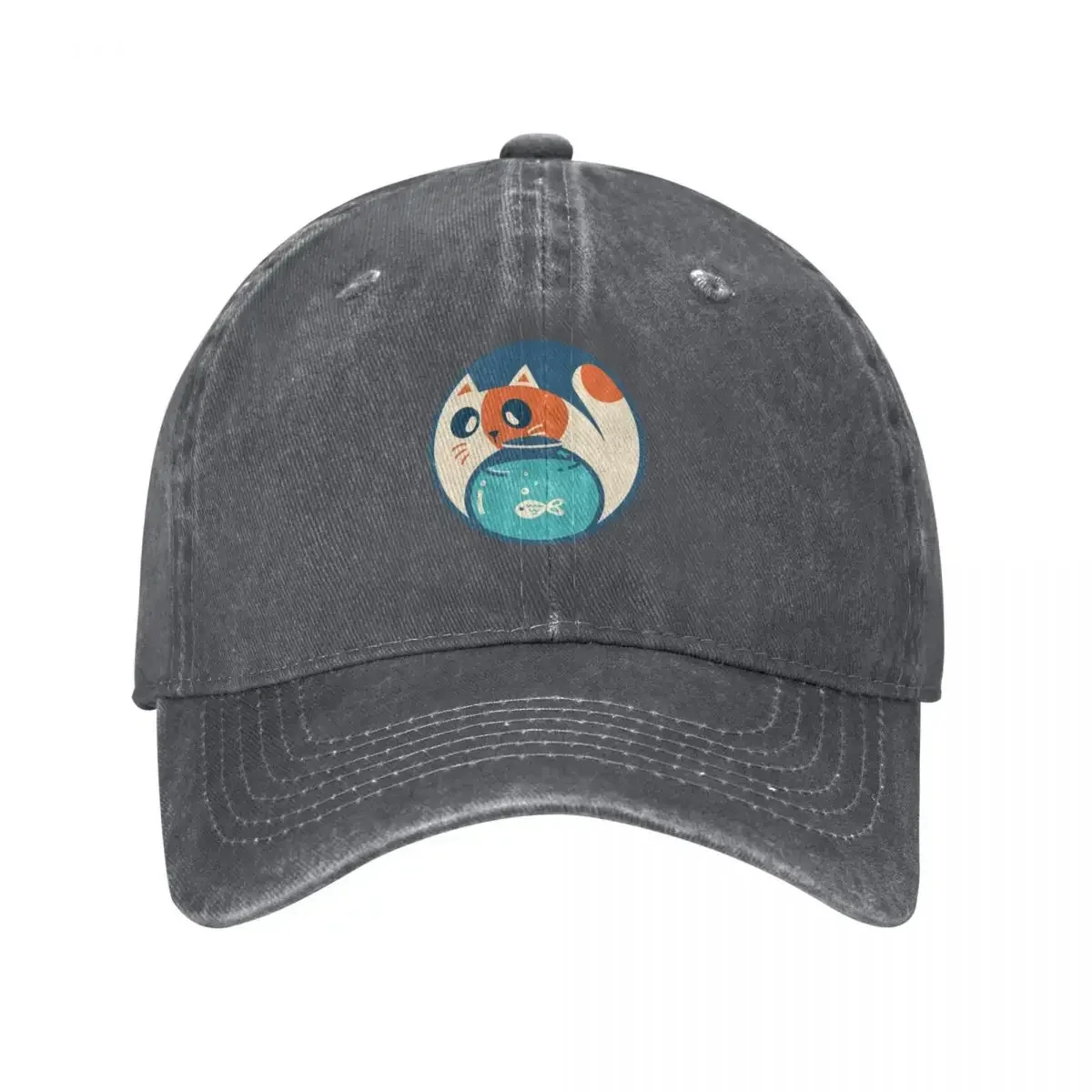 

2025 cat and fishbowl Baseball Cap Uv Protection Solar Hat Hat Man Luxury Women's Men's