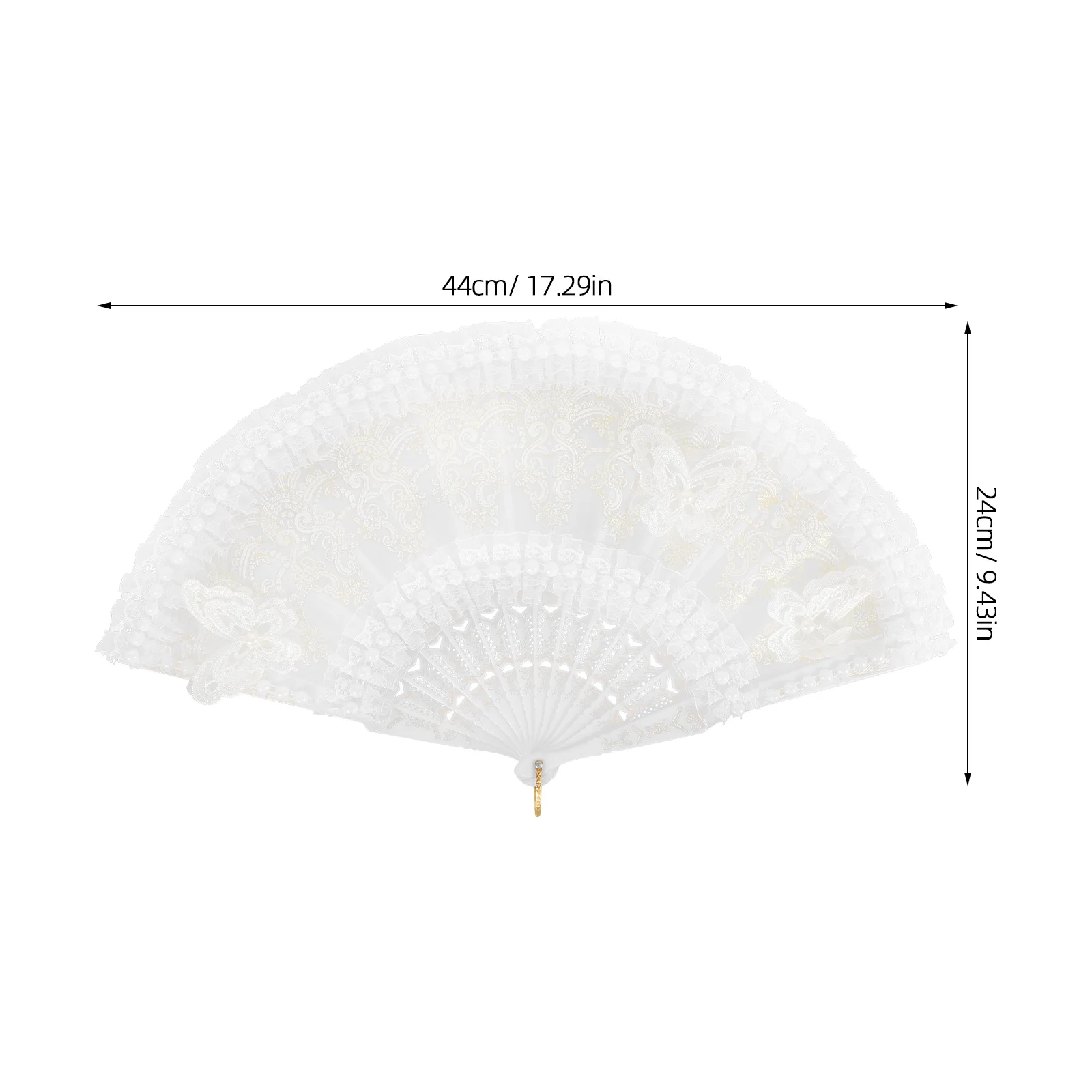خمر الدانتيل اللؤلؤ مروحة النساء المحمولة الزخرفية حفل زفاف لصالح الرقص الدعامة المحمولة أنيقة مروحة المشجعين المحمولة