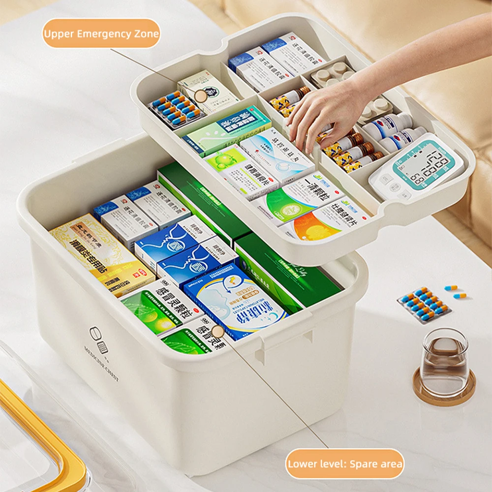 Large Capacity Medicine Box For Home Medicine Storage Multi Layer Classification Home Medicine Box Medicine Organizer for Home