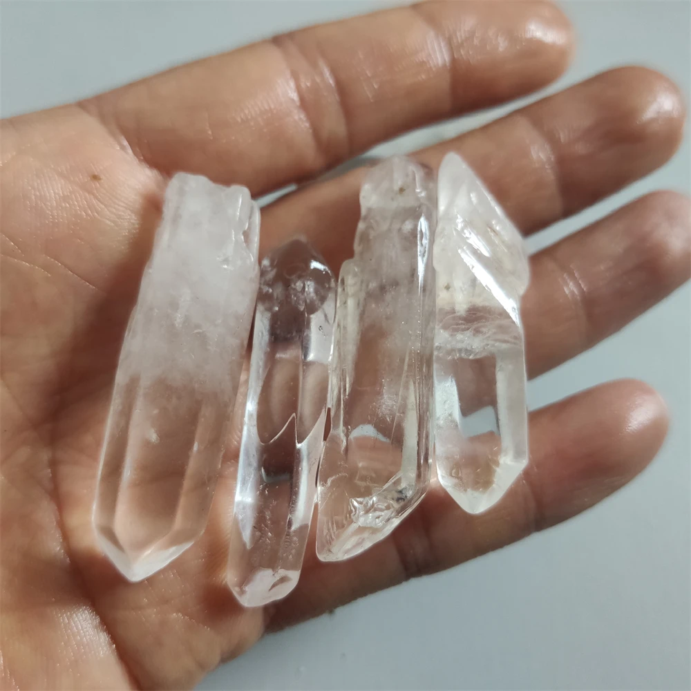 Natural White Rock Crystal Quartz Column Clear Healing Wand Crystal Cluster Point Home Decoration Stone for Energy Treatment view 3