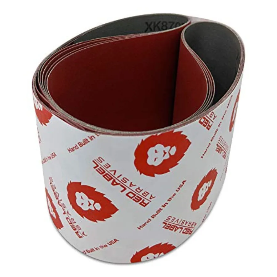 

Red Label Abrasives 6 X 48 Inch 80 Grit EdgeCore Metal Grinding Ceramic Sanding Belts for Industrial Metal Shaping and Surface