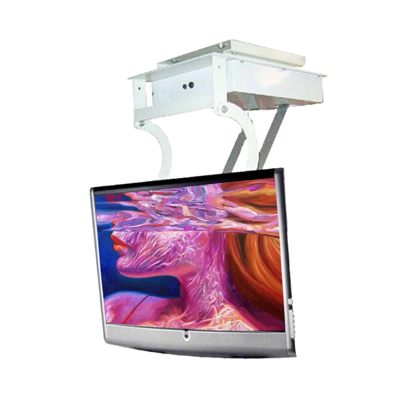 

Remote Control 32 "-75" Motorized TV Stand Flip Down Ceiling TV Lift Hidden Meeting Room